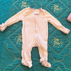 Cloud Island Pink Striped Footed One Piece